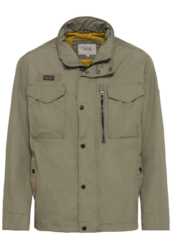 camel active Men's Blouson with Stand-Up Collar, khaki, 48
