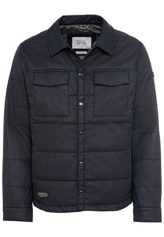 camel active Men's Quilted Blouson with Chest Pockets, darkblue, 27