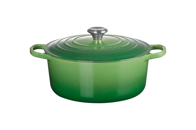 Le Creuset Signature 21177284082430 Cast Iron Casserole Dish with Lid, Diameter 28 cm, Round, Suitable for All Types of Cookers and Induction, Volume: 6.7 L, 6.125 kg, Bamboo,