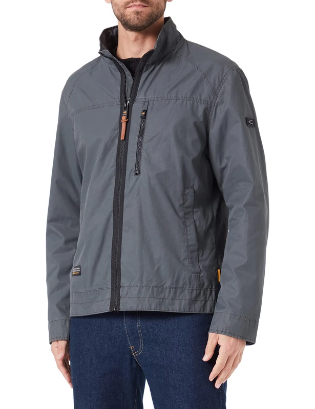 camel active Men's Blouson with Stand-Up Collar, charcoal, 54 - Image 1