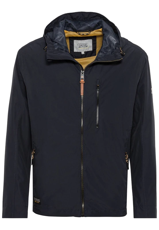 camel active Men's Texxxactive Functional Blouson with Hood, Blue, 102 cm