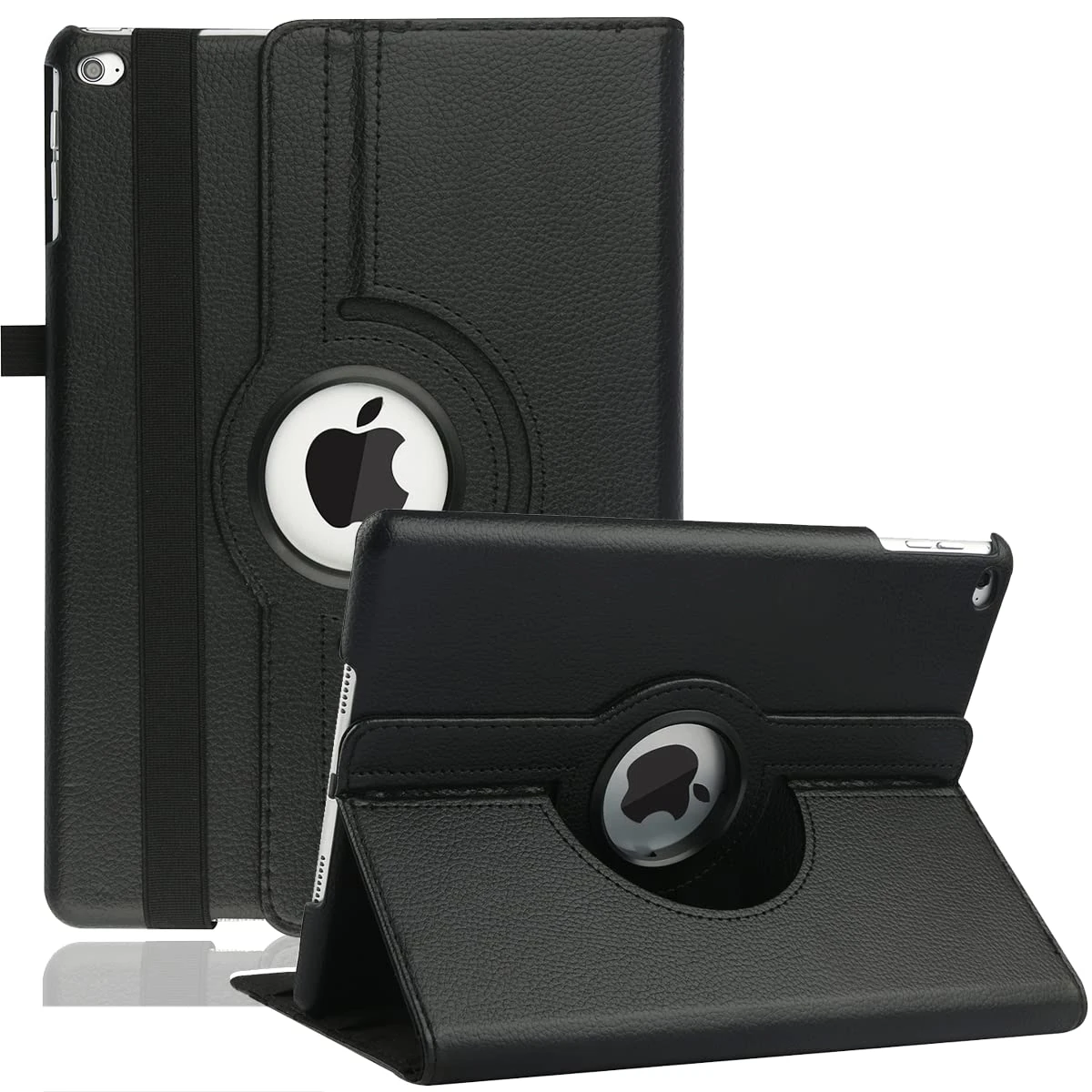 Case for iPad 9.7 6th/5th Generation (2018/2017) - 360 Degree Rotating Stand Protective Cover with Auto Sleep Wake for iPad 9.7 inch 2018 2017 (Black)