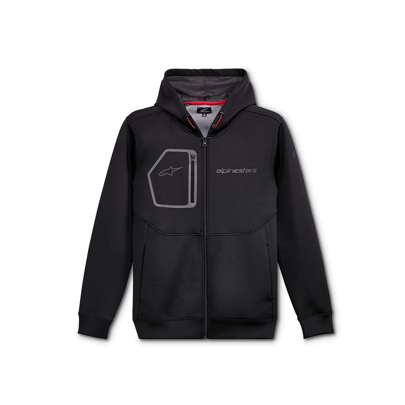 Alpinestars, Convex Tech Fleece, Men's Hooded Sweatshirt, Black, L,
