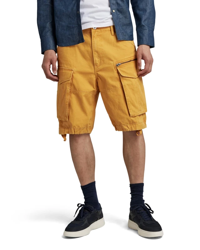 G-Star Men's Rovic Zip Relaxed Shorts, Yellow (dull yellow D08566-C961-1213), 33 - Image 1