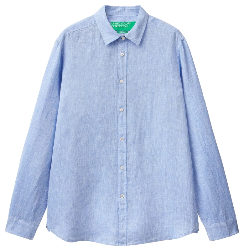 United Colors of Benetton Men's Shirt 5bku5qjg8, Light Blue 907, XXL