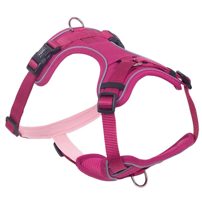 Nobby Comfort Harness Mailo Raspberry, L: Chest: 42-60 cm, Belly: 65-85 cm, W: 25 mm, Pack of 1