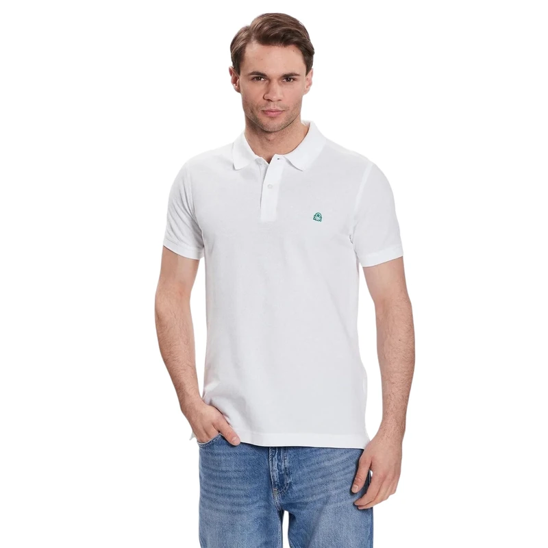 United Colors of Benetton Men's Polo Shirt M/M 3089j3179, Optical White 101, 3XL