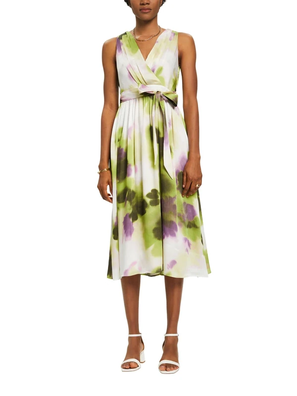 ESPRIT Women's 023eo1e340 Dress, Leaf Green, 8