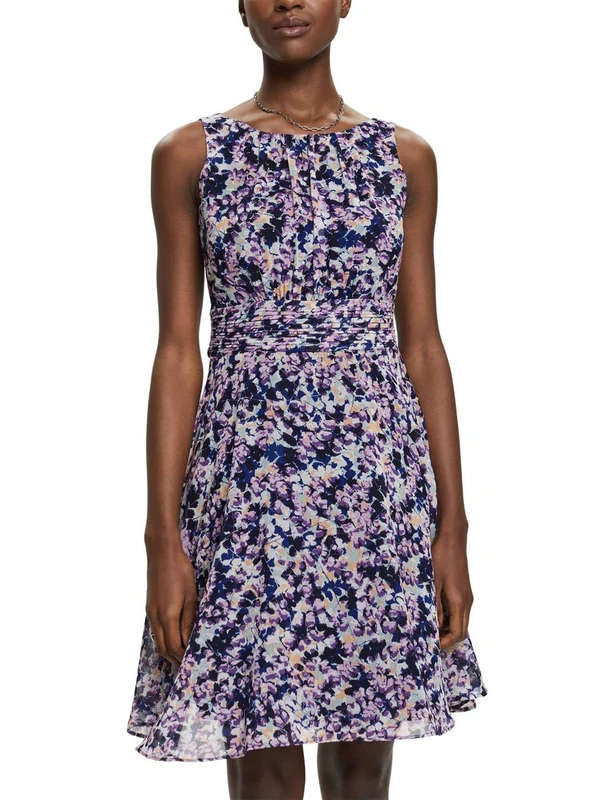 ESPRIT Women's 991eo1e304 Dress, Navy Colorway, 10