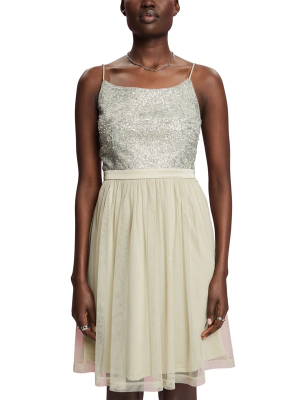 ESPRIT Collection Women's Dress, 335/Dusty Green, XL