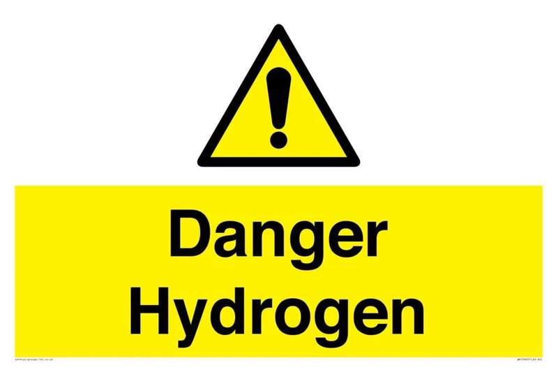 Danger Hydrogen Sign - 600x400mm - A2L - Image 1