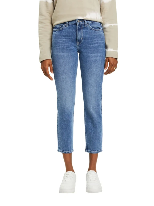ESPRIT Collection Kick Flare High Rise Jeans, Blue Medium Washed, 30 W