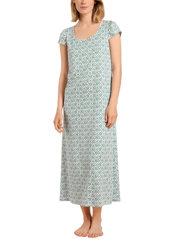 Calida Women's Garden Nights Shirt, Opaque, Nevada Green, 36-38