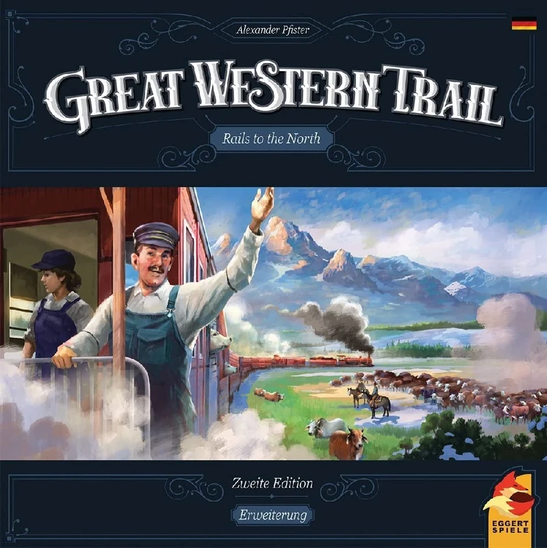 Eggertspiele | Great Western Trail 2nd Edition - Rails to the North | Expansion | Connoisseur Game | Strategy Game | 1-4 Players | From 12+ Years | 75-150 Minutes | German