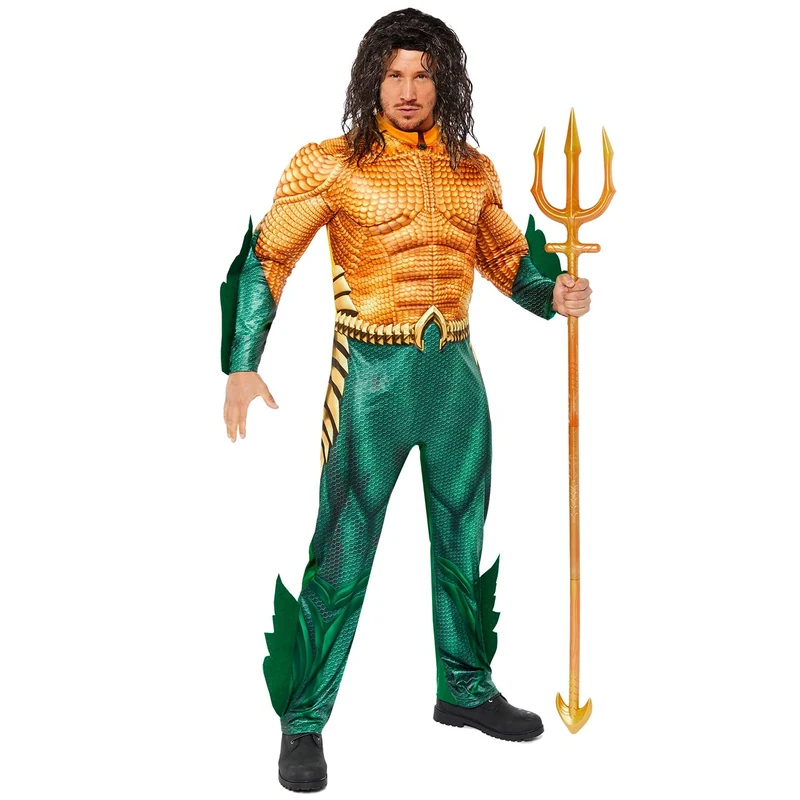 amscan 9915777 - Men's Official Aquaman Movie Adults Fancy Dress Costume Size: Medium, Green