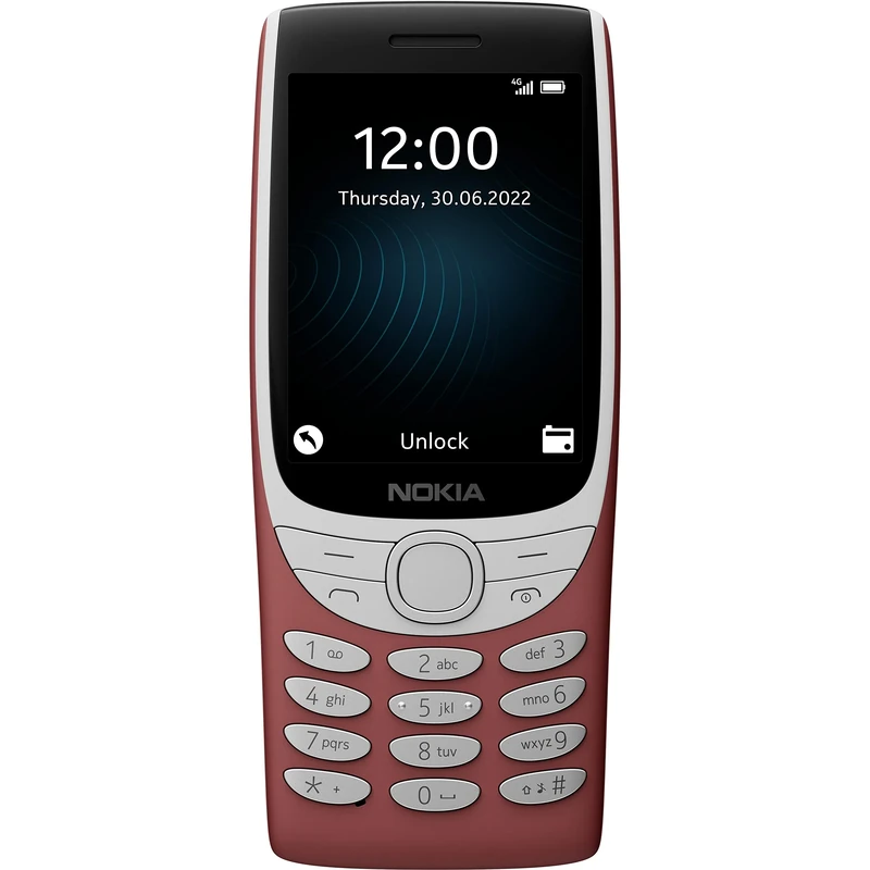Nokia 8210 Feature Phone with 4G connectivity, large display, built-in MP3 player, wireless FM radio and classic Snake game (Dual SIM) – Red