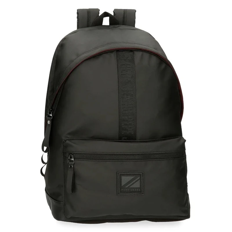 Pepe Jeans Hoxton Laptop Backpack Double Compartment 15.6" Black 31 x 44 x 15 cm Polyester and PU, Multi-Coloured (Multi-Coloured), One Size, Laptop Backpack Double Compartment