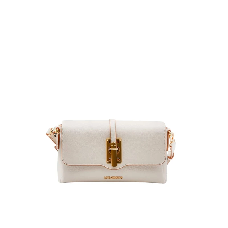 Love Moschino Women's JC4313PP0GKW0 Shoulder Bag, Ecru, 16X27X15