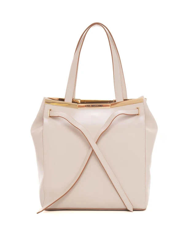 Love Moschino Women's JC4323PP0GKF0 Shoulder Bag, Ecru, 30X27X17