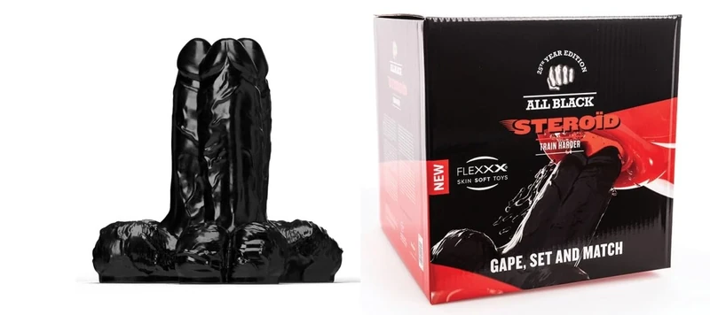 ALL BLACK STEROID Dildo-600000009638 Dildo Black One Size