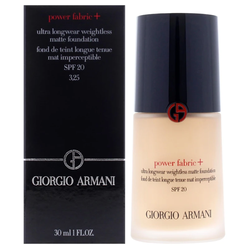 Power Fabric Plus Longwear Weightless Matte Foundation SPF 20-3.25 by Giorgio Armani for Women - 1 oz Foundation