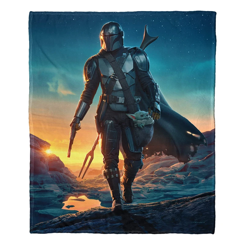 Northwest Star Wars: The Mandalorian Silk Touch Throw Blanket, 50" x 60", Nightfall
