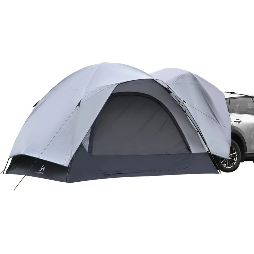 TOMOUNT SUV Tent Family Camp Car Tent, 300 x 300 x 210 cm, Universal 4 Person Vehicle with Waterproof Rainfly, Suitable Family Camping Traveling Outdoor Activities