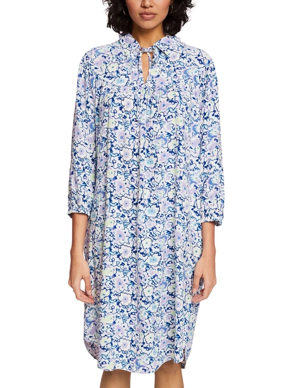 ESPRIT Women's 033ee1e308 Dress, White, 10