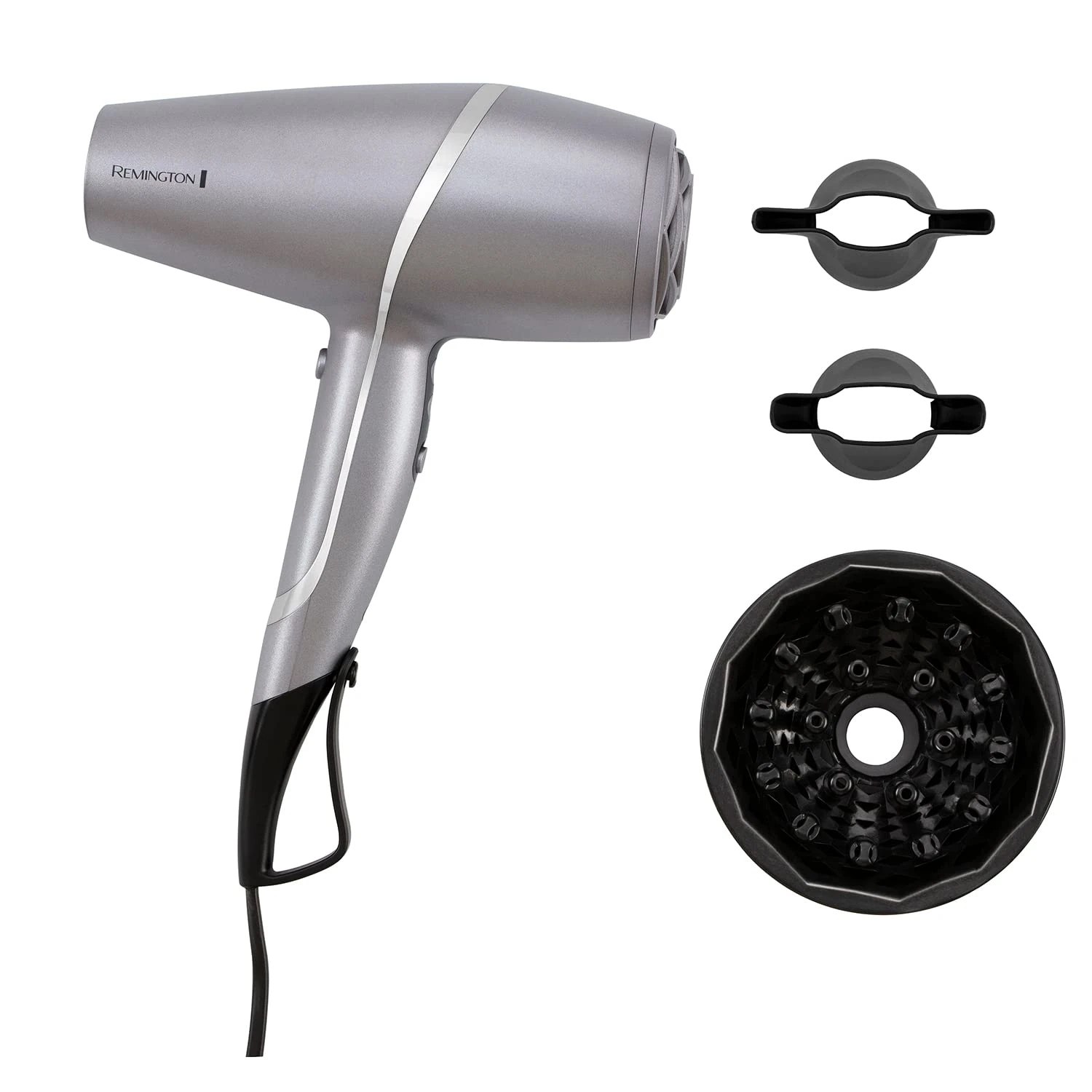 Remington PROluxe You Adaptive Hair Dryer (StyleAdapt Technology Learns, Adapts, Personalises, Professional Results, Diamond Coating Even Heat, LED, Diffuser, 2 Concentrators, Powerful, 2400W) AC9800
