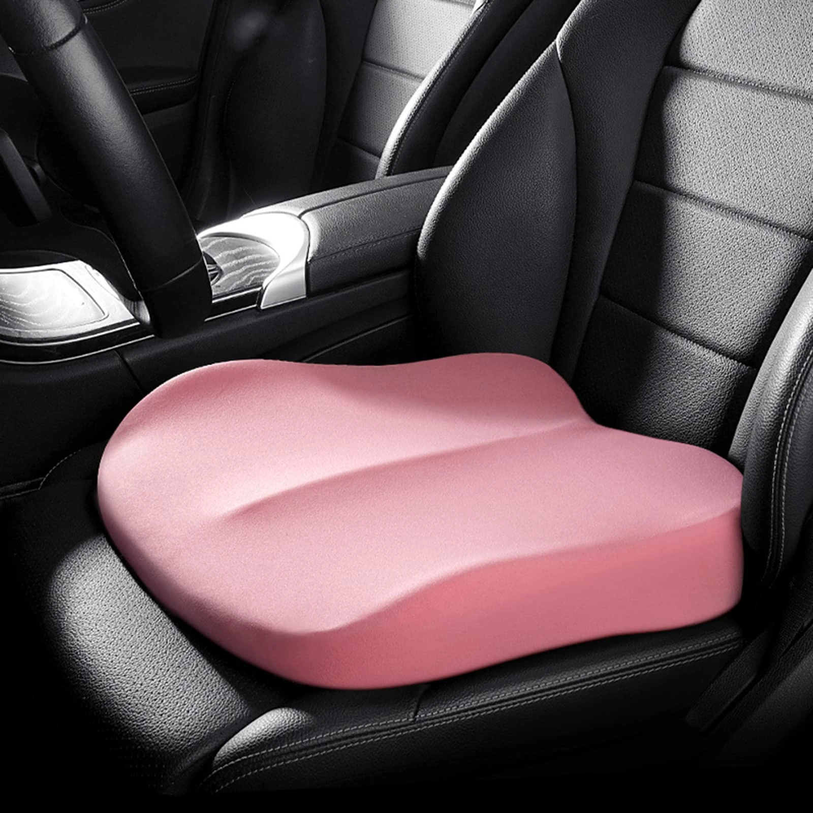 UVCMDUI Adult Car Booster Seat, Portable Car Seat Cushions for Driving, Soft Car Seat Cushion for Height, Effectively Increase The Field of View By 10cm/ 3.9in, for Car Office Home,Pink