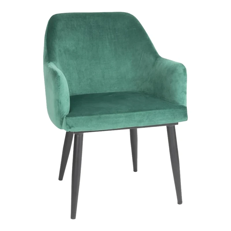 Bolero Lia Velvet Effect Armchairs Dark Green (2 Pack) FX070