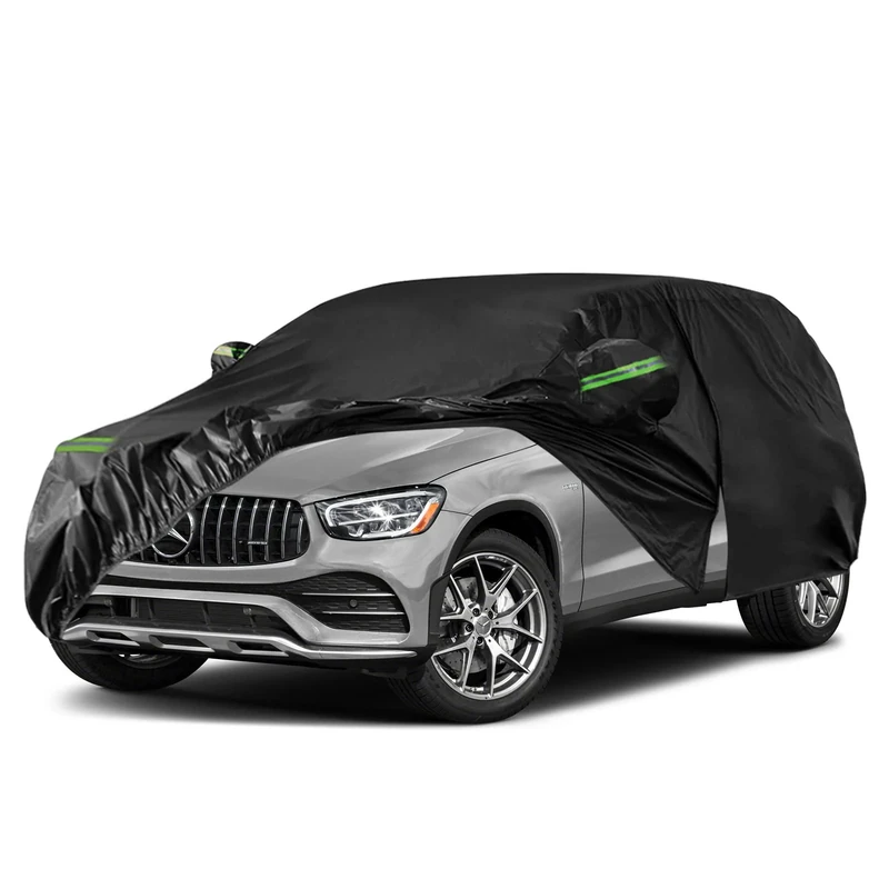 Waterproof Car Covers Replace for 2016-2022 Mercedes Benz GLC 300 350e, 6 Layers All Weather Car Cover with Zipper Door & Windproof Strap for Snow Rain Dust Hail Protection (GLC)