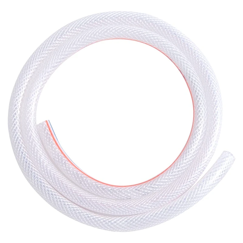 Ququyi PVC 1-1/2'' ID x 1-13/16'' OD Braided Clear Flexible PVC Tubing Pipe Soft for Four Seasons Vinky Tube, Reinforced Vinyl Hose for Water Discharge& Oil Transfer, 16.4ft