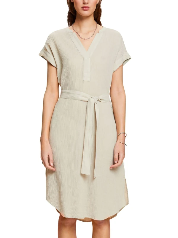 ESPRIT Women's 033ee1e304 Dress, Dusty Green, 16
