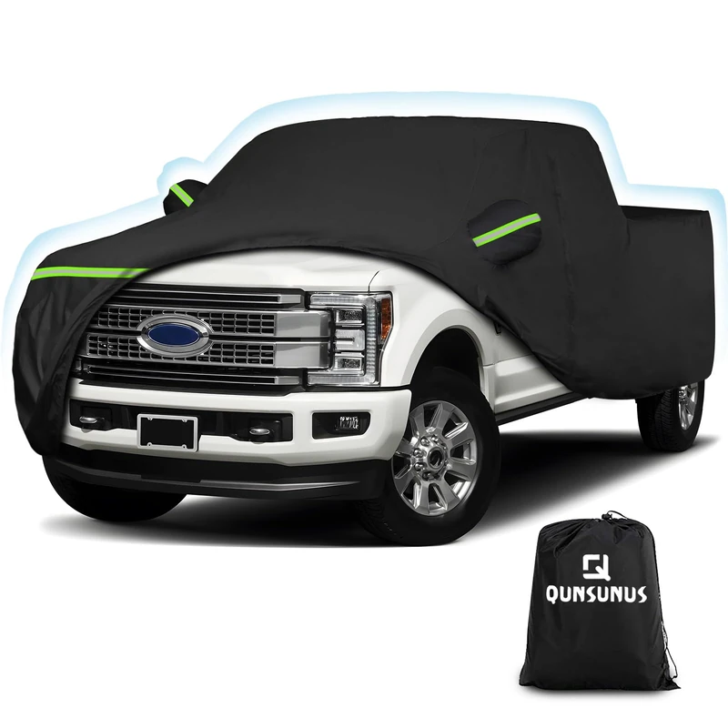 for Ford F150 Cover Waterproof All Weather Pickup Truck Covers for Ford F-150 F-250 Super Crew Cab 5.5ft Short Bed Custom Fit Heavy Duty with 300D Oxford(fit Up to 236")