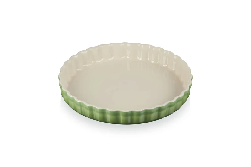 Le Creuset Heritage Fluted Flan Dish, Stoneware, 28 cm, 1.82 kg, Bamboo, 71120284080001