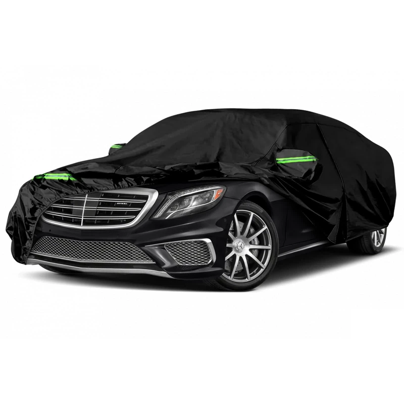 Waterproof Car Covers Replace for 2006-2022 Mercedes Benz S-Class S250 S300 S350 S400 S450, 6 Layers All Weather Car Cover with Zipper Door for Snow Rain Dust Hail Protection (S-Class)