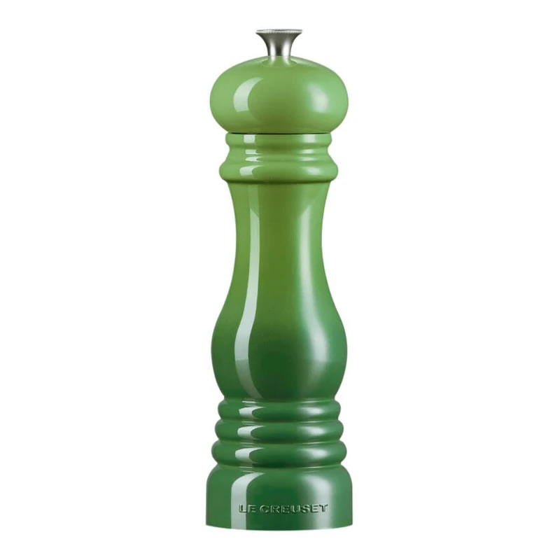 Le Creuset Classic Adjustable Pepper Mill Grinder, Chip-Resistant ABS Plastic, Anti-Corrosion, 40g, 21 cm, Bamboo, 44001214080000