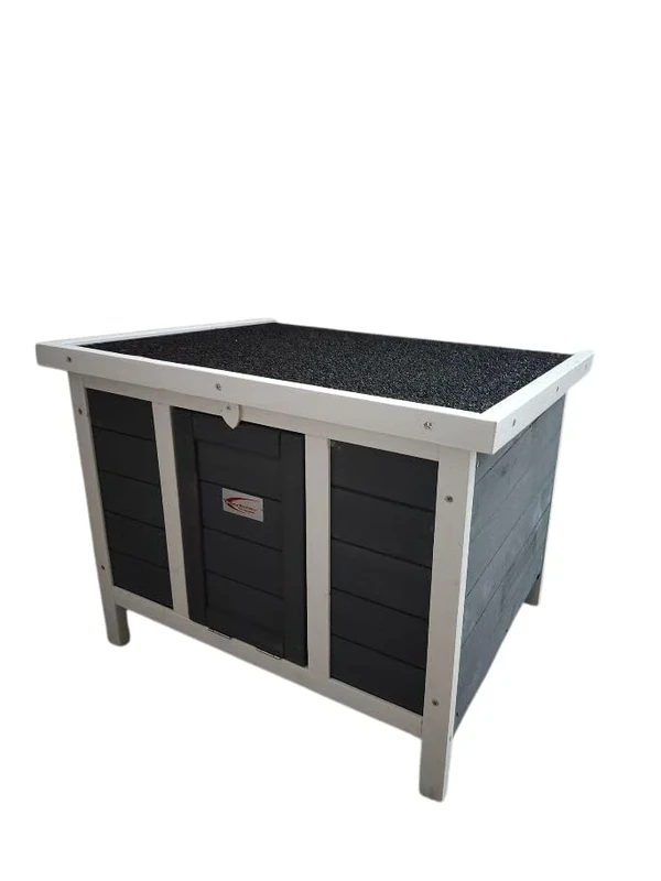 BUNNY BUSINESS Rabbit/Guinea Pig Giant Hide House/Run Hutch, Extra Large, 60L × 47D × 50H cm (Grey-Giant-Hide)