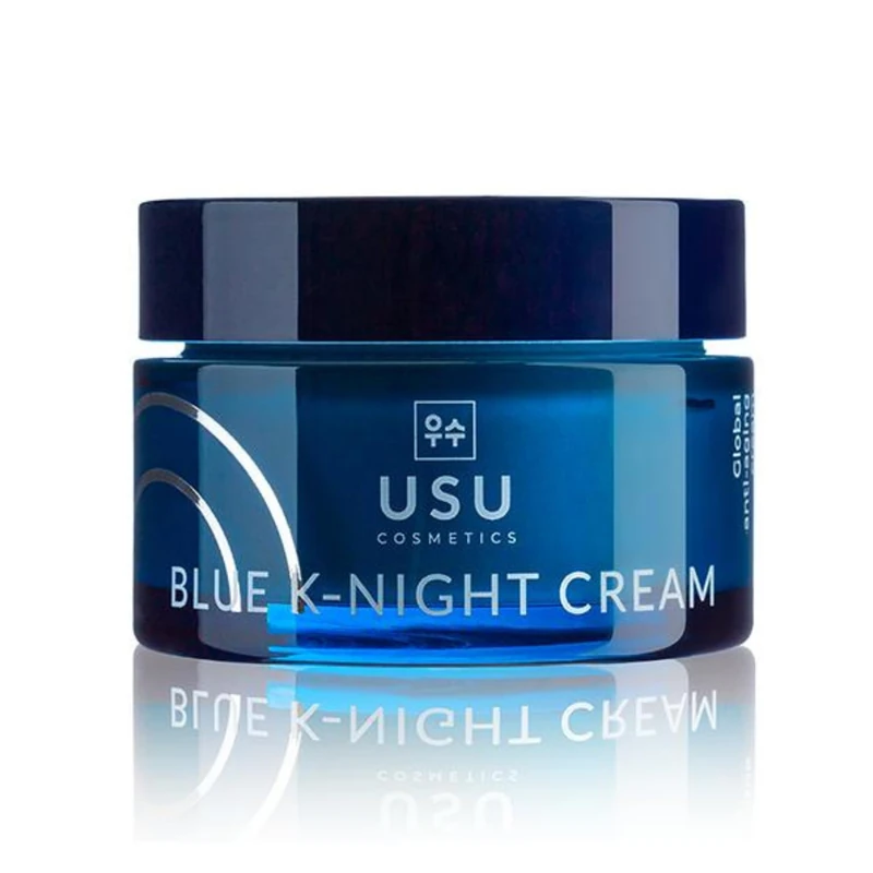 USU COSMETICS 4299-00677 Blue K-night Cream 50 ml for adults, ideal for hydration, nourishment and skin care, 50 ml, blue