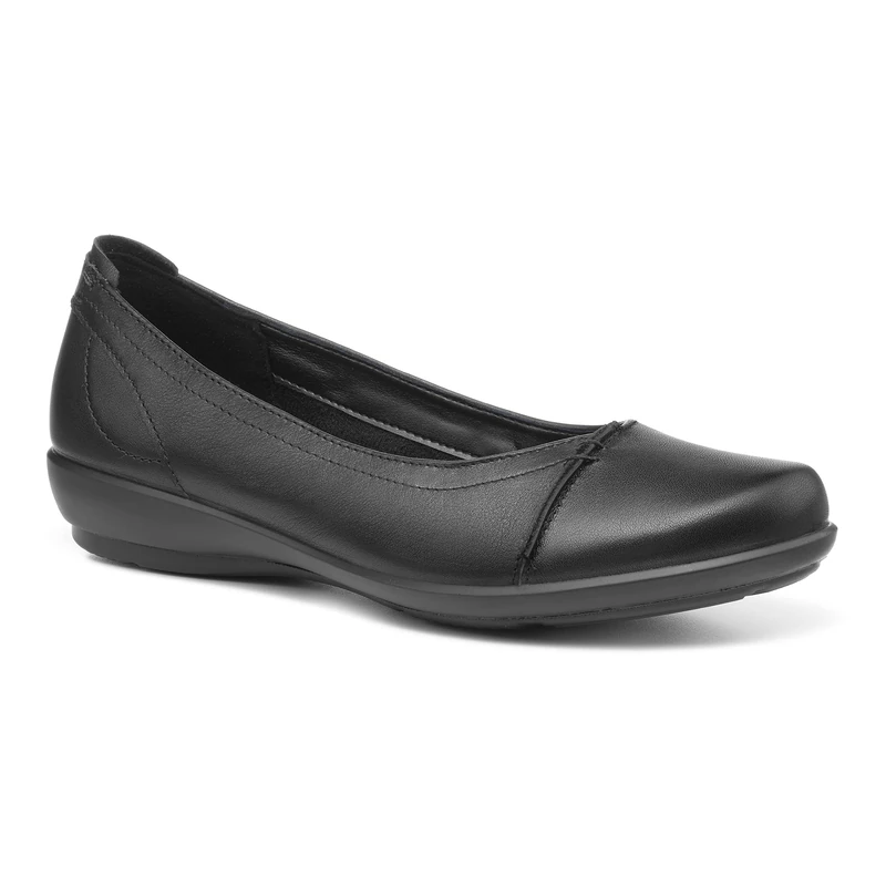 Hotter Robyn II Women's Casuals Classic Ballet Pump with Seam Detailing in Leather Wide EE Fit 8 UK