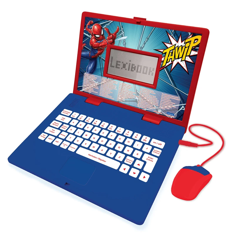 Lexibook JC598SPi10 Spider-Man Educational Computer Bilingual French/Dutch Toy for Children with 124 Activities for Learning, Fun and Piano Play, One Size
