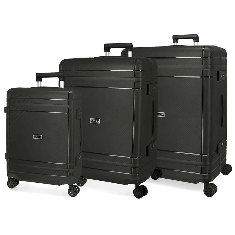 MOVOM Dimension, Black, Set of 3 suitcases