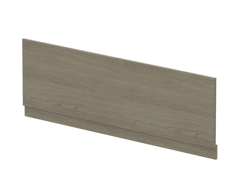 nuie MPD2505 Modern Bathroom Straight Bath Front Panel and Plinth, 560 x 1695 x 36mm, Solace Oak Woodgrain