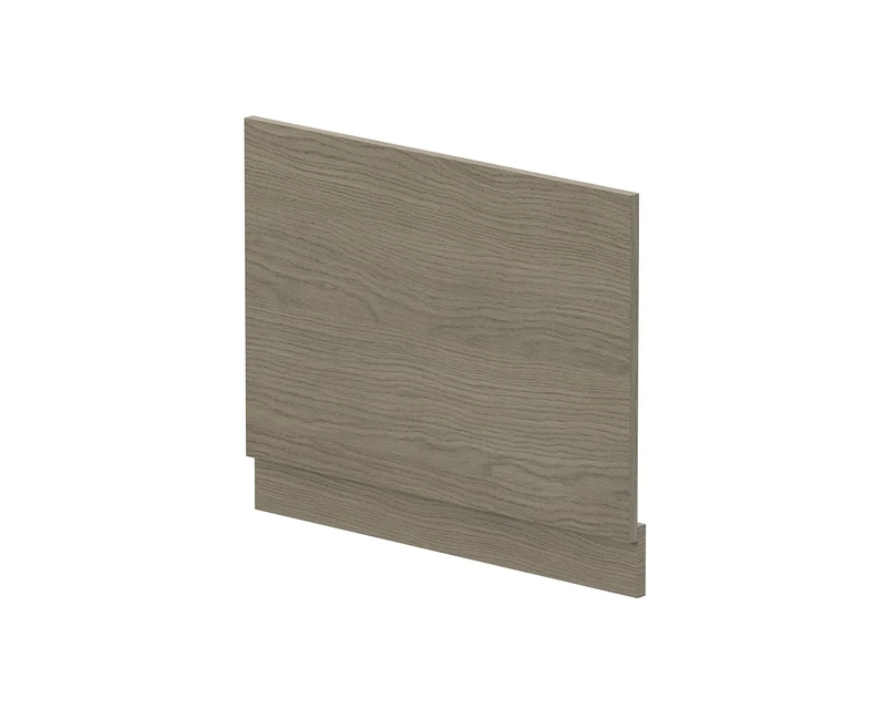 nuie MPD2511 Modern Bathroom Straight Bath End Panel and Plinth, 560 x 680 x 36mm, Solace Oak Woodgrain