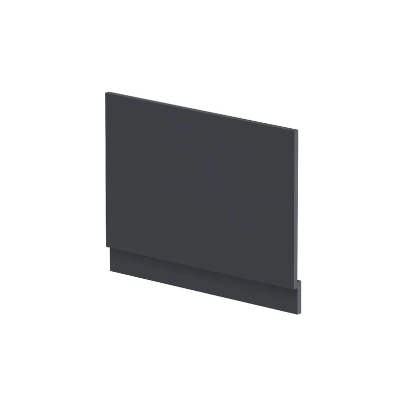 nuie BPR1412 Modern Bathroom Straight Bath End Panel and Plinth, 560 x 730 x 36mm, Satin Anthracite