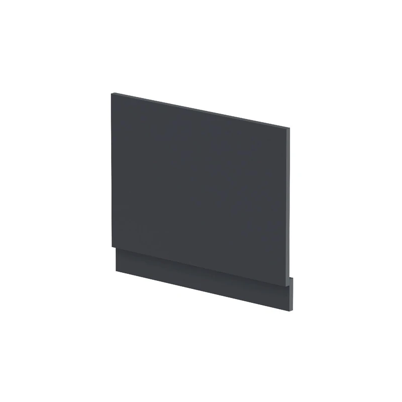 nuie BPR1411 Modern Bathroom Straight Bath End Panel and Plinth, 560 x 680 x 36mm, Satin Anthracite