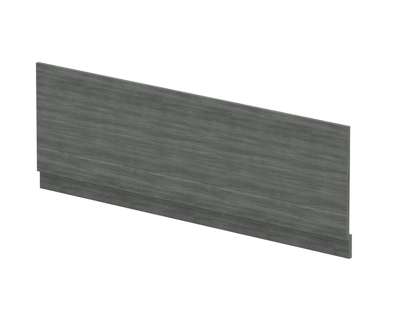nuie MPD505N Modern Bathroom Straight Bath Front Panel and Plinth, 560 x 1695 x 36mm, Anthracite Woodgrain