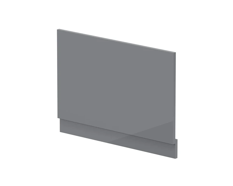 nuie BPR1313 Modern Bathroom Straight Bath End Panel and Plinth, 560 x 780 x 36mm, Gloss Cloud Grey