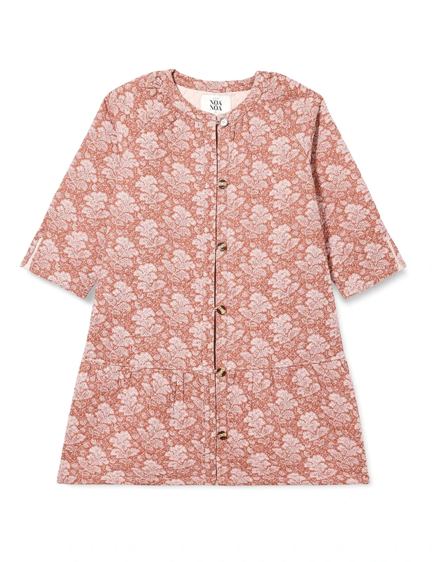 Noa Noa Women's Caseynn Coat, Print Brown/Rose, M